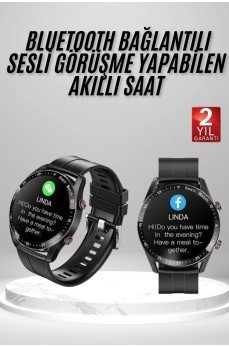 Yeni Model Akıllı Saat GPS Uyumlu Uyku ve Sağlık Takibi Sesli Görüşme