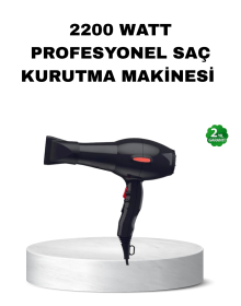 Profesyonel Saç Kurutma Makinesi – AC Motor, Soğuk Üfleme, 2 Hız Kademesi
