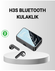 Ayna Ekranlı Bluetooth 5.1 Kablosuz Kulaklık – 3500 mAh Şarj Kutusu, Suya Dayanıklı
