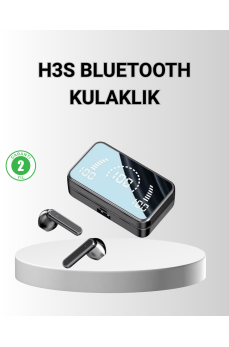 Ayna Ekranlı Bluetooth 5.1 Kablosuz Kulaklık – 3500 mAh Şarj Kutusu, Suya Dayanıklı