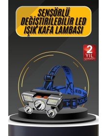 Kafa Lambası 800 Lümen 4 Mod Yüksek Işık Flaşörlü Şarjlı Led Lamba