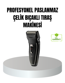 Profesyonel Şarjlı Saç ve Sakal Tıraş Makinesi – Çelik Bıçaklı, Ayarlanabilir Başlıklı, Kablosuz