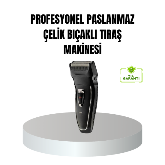 Profesyonel Şarjlı Saç ve Sakal Tıraş Makinesi – Çelik Bıçaklı, Ayarlanabilir Başlıklı, Kablosuz