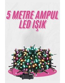 5 Metre Ampul LED Işık Renkli RGB Çok Renkli Led Aydınlatma