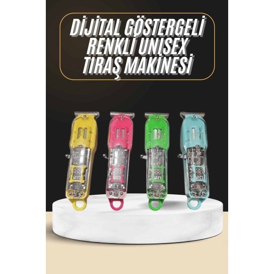 Tıraş Makinesi Renkli Dijital Göstergeli Epilasyon Öncesi Kısaltma Makinesi