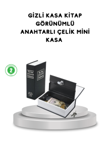 Gizli Kitap Kasa – Metal Gövdeli, Anahtarlı