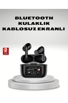 Aktif Gürültü Engelleme (ANC) Kablosuz Bluetooth Kulaklık – Dijital Ekranlı, Dokunmatik ve Uzun Pil Ömürlü