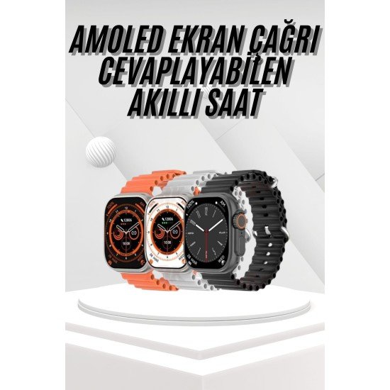 Akıllı Saat Bleutooth Bağlantılı Akıllı Saat Amoled Ekran 49 MM Akıllı Saat Bleutooth Bağlantılı Akıllı Saat Amoled Ekran 49 MM