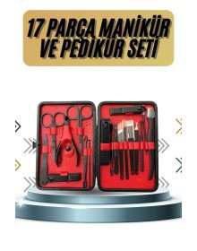 17 Parça Manikür Pedikür Seti El Ayak Bakım Seti Tırnak Makası Törpü