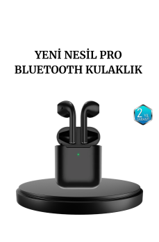 Bluetooth 5.0 Siyah Kablosuz Kulaklık 18 Saat Batarya Katlanabilir Tasarım