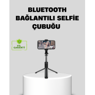 Bluetooth Selfie Çubuğu – 360° Dönebilen Başlık, Kablosuz Bağlantı