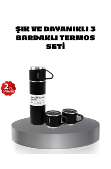 500 ml Paslanmaz Çelik Termos Seti – Sızdırmaz, Vakumlu, Isı Koruma Özellikli, Taşınabilir Termos