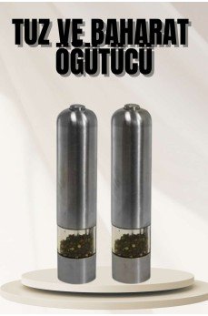 Işıklı Otomatik Tuz ve Karabiber Öğütücü Baharat Öğütücü