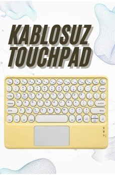 Bluetooth Touchpad Klavye 10.9 inch Kablosuz Wifi Q Klavye Slim