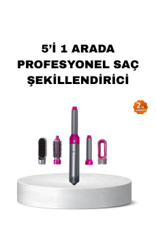 5’i 1 Arada Saç Şekillendirme Seti Negatif İyon Teknolojili ve Hızlı Kurutmalı