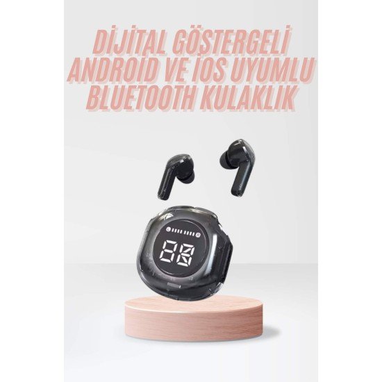 Yeni Nesil Bluetooth Kulaklık Dijital Göstergeli  Dokunmatik 5.3 Kablosuz
