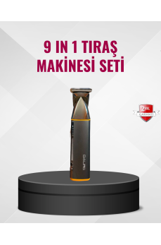 9’u 1 Arada Çoklu Bakım Tıraş Seti Profesyonel Saç Sakal Kesme