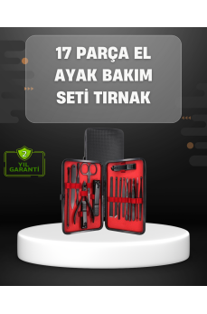 17 Parçalık Profesyonel Manikür Seti – Paslanmaz Çelik