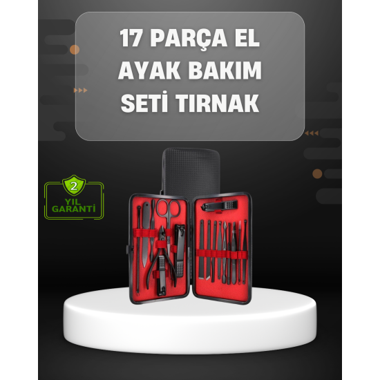 17 Parçalık Profesyonel Manikür Seti – Paslanmaz Çelik 17 Parçalık Profesyonel Manikür Seti – Paslanmaz Çelik