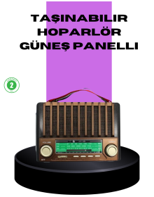 Güneş Enerjili Taşınabilir Radyo ve Bluetooth Hoparlör Çok Fonksiyonlu