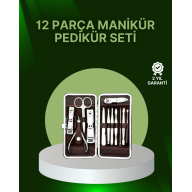12 Parçalık Özel Deri Çantalı Kişisel Bakım Seti