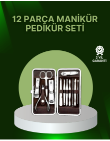 12 Parçalık Özel Deri Çantalı Kişisel Bakım Seti
