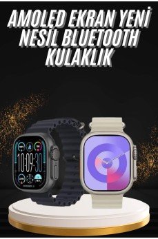 7 Kordonlu Akıllı Saat Ve 3.Nesil Kulaklık Dokunmatik Ekran Sesli Görüşme Yapabilen