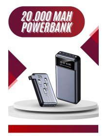 4 Çıkışlı 20.000 Mah Powerbank Uzun Pil Ömürlü Taşınabilir