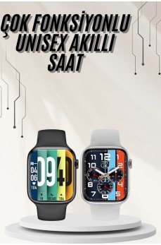 Dijital Göstergeli Powerbank Kulaklık ve 7 Kordonlu Yeni Nesil Akıllı Saat Amoled Ekran