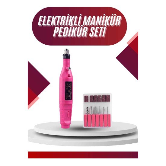 Elektrikli Profesyonel Manikür Pedikür Seti Değiştirilebilir Başlık Seçeneği Elektrikli Profesyonel Manikür Pedikür Seti Değiştirilebilir Başlık Seçeneği