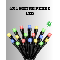 2x2 Metre Pil ile Çalışan Perde LED Işık – 8 Modlu Dekoratif