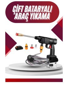 Oto Araba Yıkama Şarjlı Ve Yüksek Basınçlı Oto Yıkama Ve Sulama Tabancası