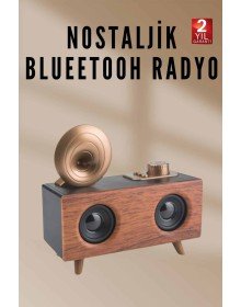 Nostaljik Radyo Bluetooth Bağlantılı Şarjlı Yüksek Ses Kaliteli
