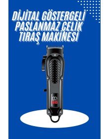 Profesyonel Saç Kesme Aleti Dijital Saç Sakal Tıraş Makinesi Uzun Ömürlü