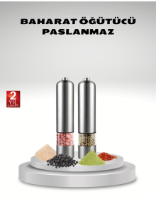 Otomatik Pilli Tuz ve Karabiber Öğütücü Seti