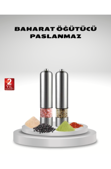 Otomatik Pilli Tuz ve Karabiber Öğütücü Seti