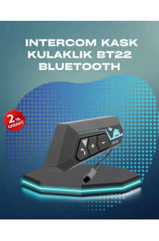 BT22 Kask Bluetooth Kulaklık Su Geçirmez Motosiklet İletişim Sistemi
