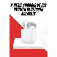 2. Nesil Bluetooth Android ve İOS Uyumlu Kablosuz Kulaklık Çağrı Cevaplama