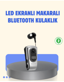Titreşimli Bluetooth Kulaklık – Uzun Pil Ömrü, Dijital Ekranlı Kablosuz Tasarım