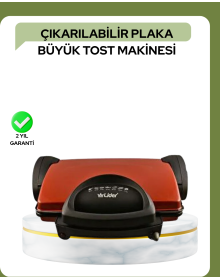 2000 Watt Teflon Tost Makinesi – Geniş Plaka, Ayarlanabilir Isı, Kolay Temizlik