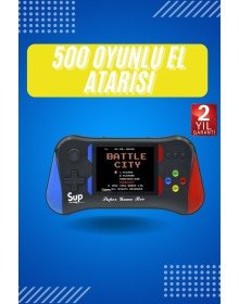 3.5 İnç 500 Klasik Retro Oyun Yüklü Kollu Oyun Konsolu
