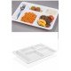 1 Adet  5 Bölmeli Kırılmaz Tabldot Tabak Self Servis Yemekhane Okul Lokanta Tabildot (40 cm x28 cm)