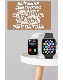 1.83 İnç Akıllı Saat Android ve İOS Uyumlu Çağrı Cevaplayabilen Adımsayar GPS Takibi