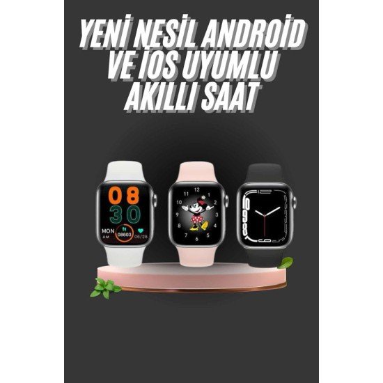 1.83 İnç Akıllı Saat Android ve İOS Uyumlu Çağrı Cevaplayabilen Adımsayar GPS Takibi