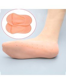 1 Çift Silikon Hava Alır Patik Silikon Ayak -Topuk Koruyucu Nemlendirici