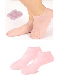1 çift silikon jel topuk nemlendirici çorap ayak bakımı çatlama koruyucu krem çorabı