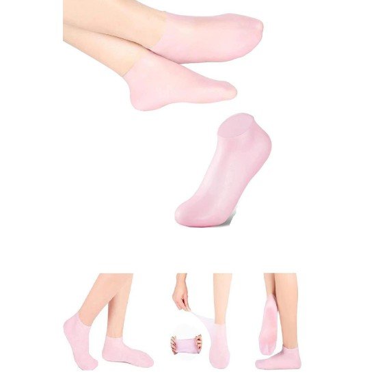 1 çift silikon jel topuk nemlendirici çorap ayak bakımı çatlama koruyucu krem çorabı 1 çift silikon jel topuk nemlendirici çorap ayak bakımı çatlama koruyucu krem çorabı