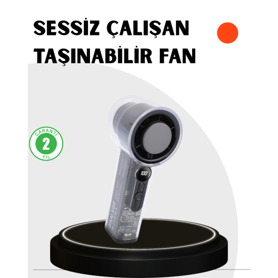 Kompakt Dijital Ekranlı Fan | 100 Seviye Hız + Sessiz Çalışma