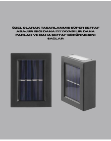 Şeffaf Abajurlu Duvar Tipi Solar Işık