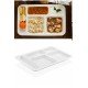 10 Adet  5 Bölmeli Kırılmaz Tabldot Tabak Self Servis Yemekhane Okul Lokanta Tabildot (40 cm x28 cm)